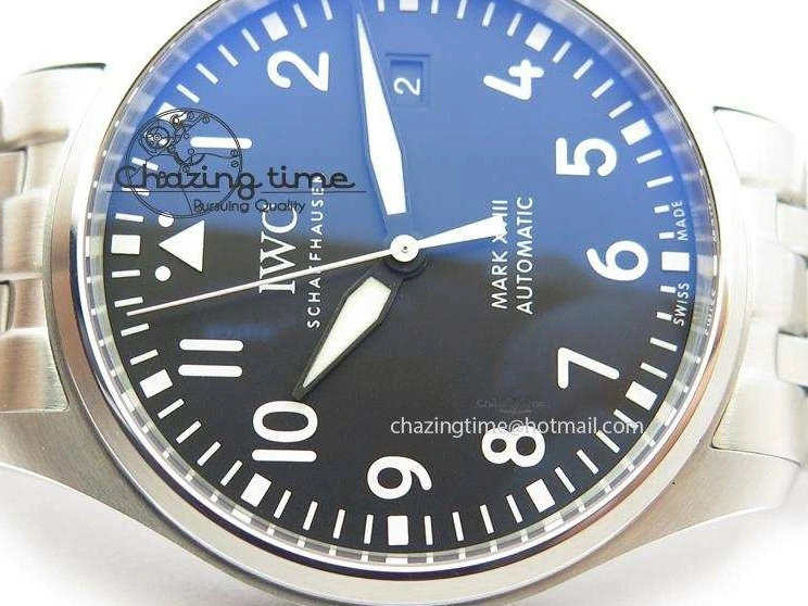 MIROTIME 0523 Compact Mark XVIII IW327001 SS Mk Maker Best Edition Black Dial On SS Bracelet A 7301